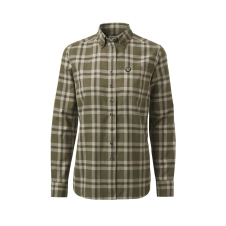 Koszula damska Chevalier Teal Light Flannel Olive Green Checked